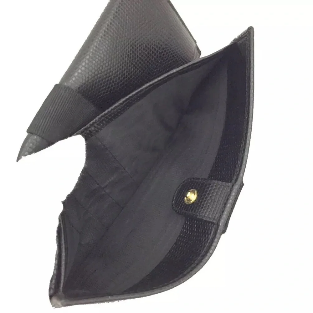 Authentic Salvatore Ferragamo Vara Black Leather Long Bifold Wallet EUC - Picture 7 of 8